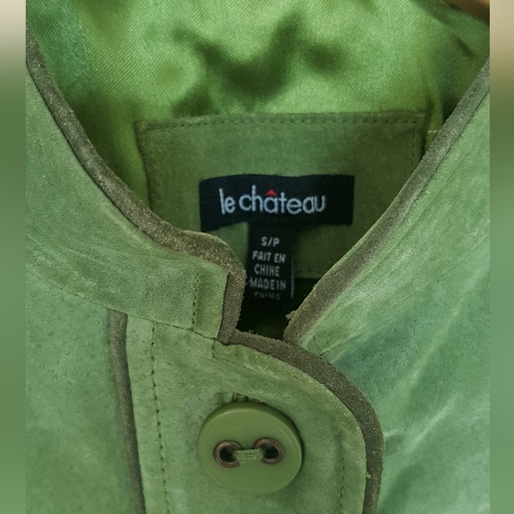 [LE CHÂTEAU] Green Suede Jacket - Picture 7 of 13